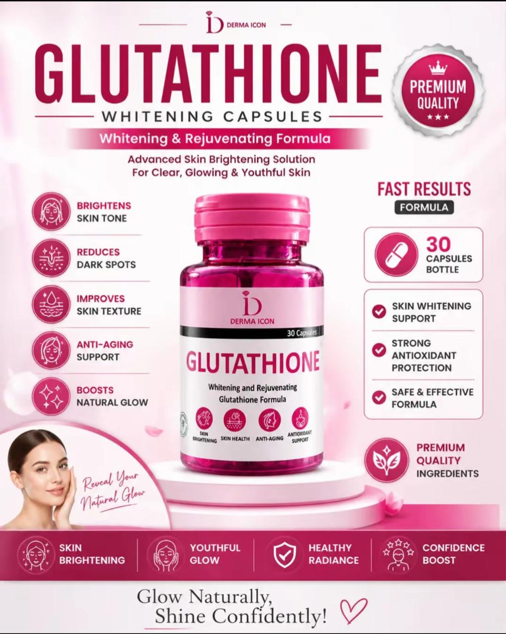 Derma Icon Glutathione Capsules – Skin Brightening & Rejuvenating Formula