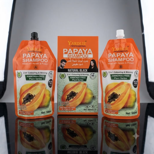 Yardlie Apple papaya Instant Hair Color Cream - Natural Black